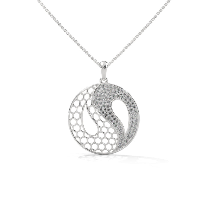 lab grown diamond | moissanite Jewellery Soulmate Lab Grown Diamond OR Moissanite Pendant White Gold 14K by Rabbito Jewels