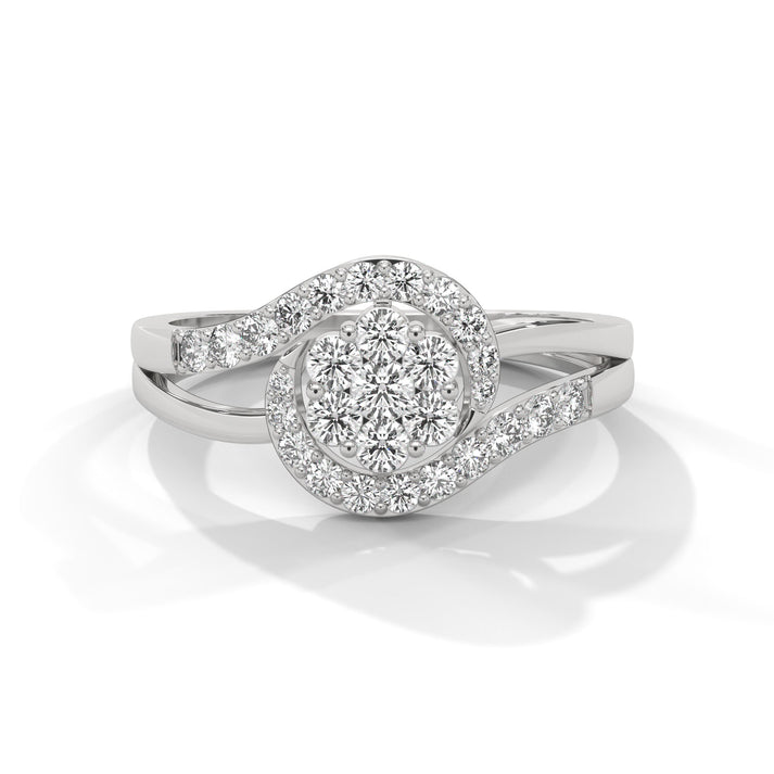 lab grown diamond | moissanite Jewellery Darey Lab Grown Diamond OR Moissanite Ring White Gold 14K by Rabbito Jewels
