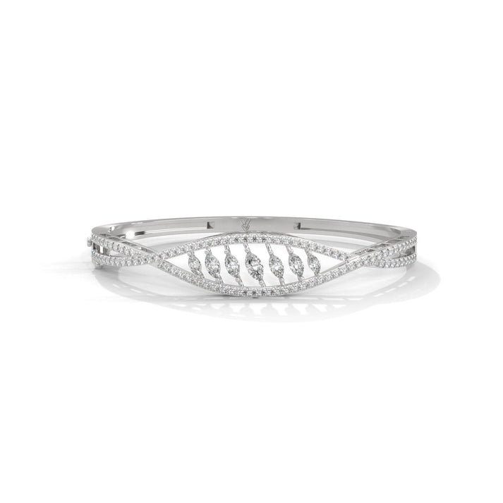 lab grown diamond | moissanite Jewellery Waves of Harmony Lab Grown Diamond OR Moissanite Bracelet White Gold 14K by Rabbito Jewels