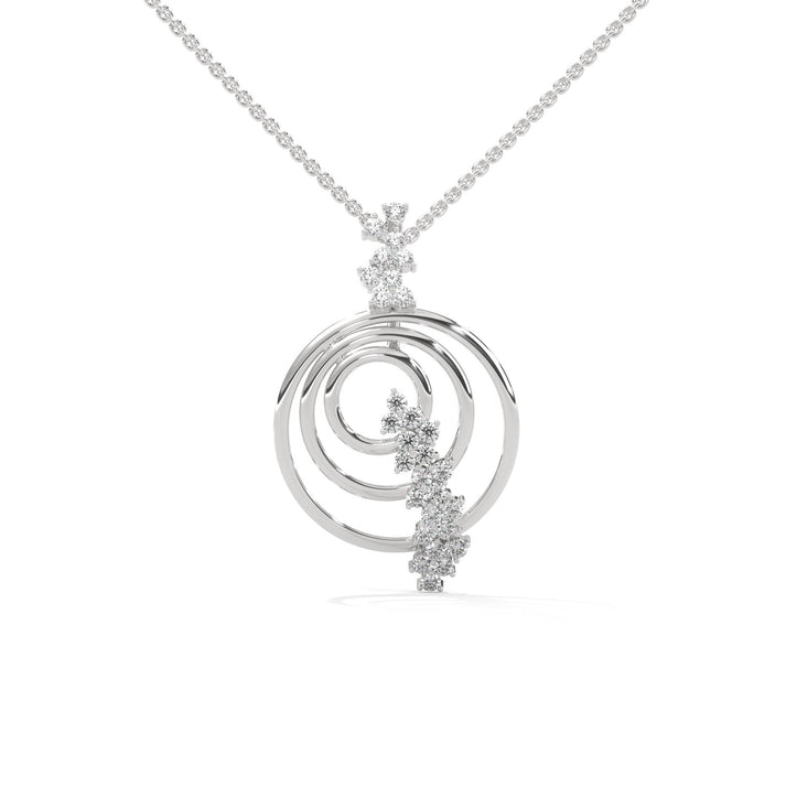 lab grown diamond | moissanite Jewellery Modern Minimalist Lab Grown Diamond OR Moissanite Pendant White Gold 18K by Rabbito Jewels