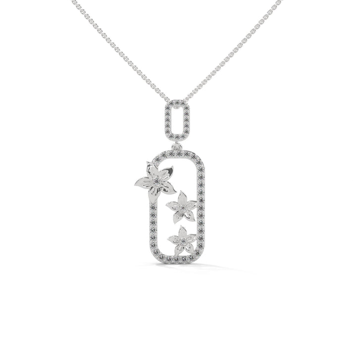 lab grown diamond | moissanite Jewellery Spring Lab Grown Diamond OR Moissanite Pendant White Gold 18K by Rabbito Jewels