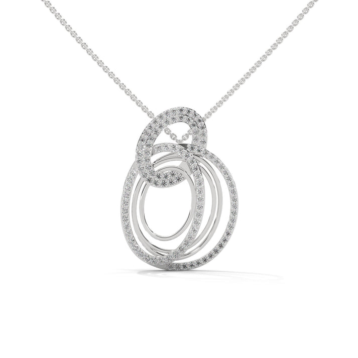 lab grown diamond | moissanite Jewellery Whirling Lab Grown Diamond OR Moissanite Pendant White Gold 14K by Rabbito Jewels