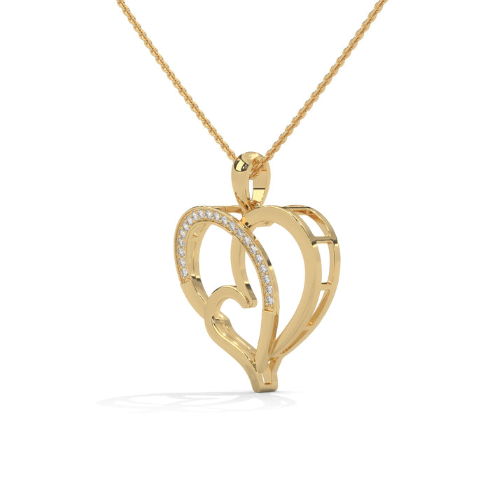 lab grown diamond | moissanite Jewellery Dual Toned Lab Grown Diamond OR Moissanite Pendant by Rabbito Jewels