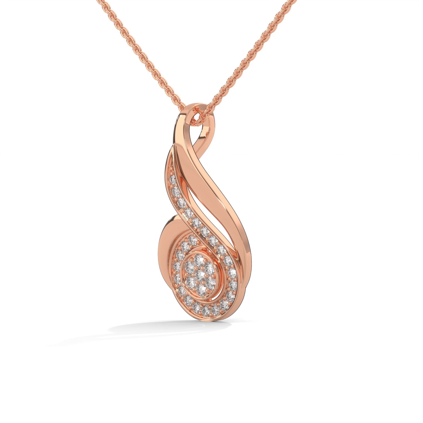 Swirl Diamond Pendant