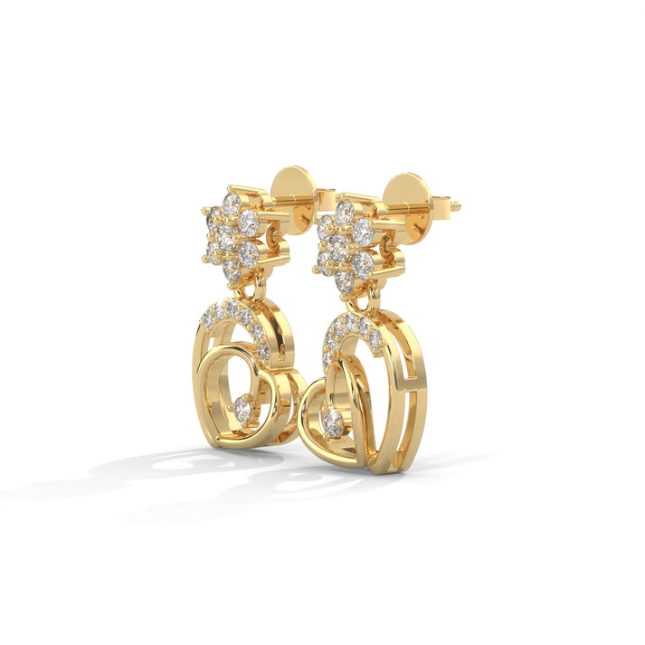 lab grown diamond | moissanite Jewellery Mazikeen Drop Heart Lab Grown Diamond OR Moissanite Earrings by Rabbito Jewels