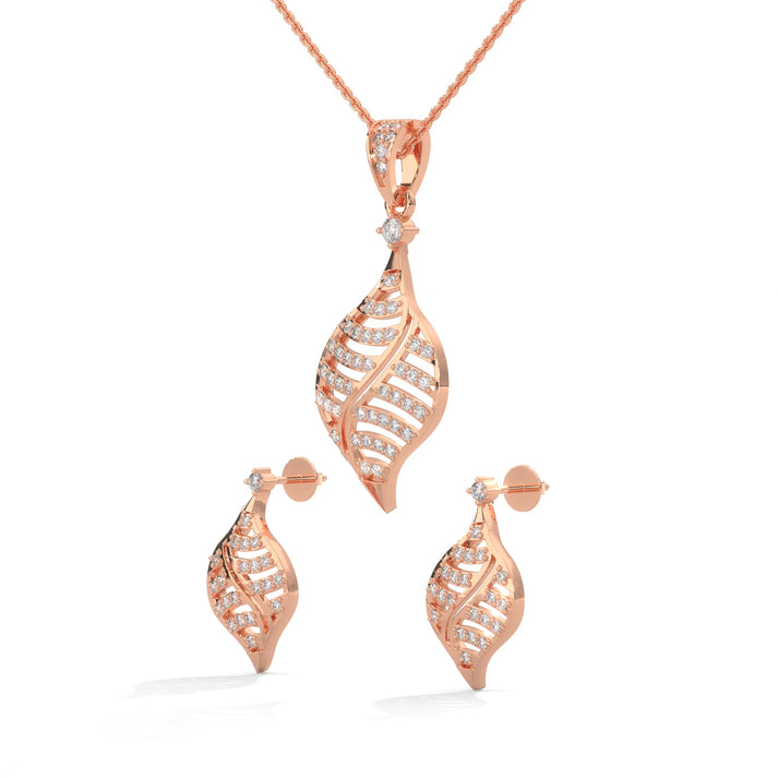 lab grown diamond | moissanite Jewellery Senco Leaf Lab Grown Diamond OR Moissanite Pendant by Rabbito Jewels