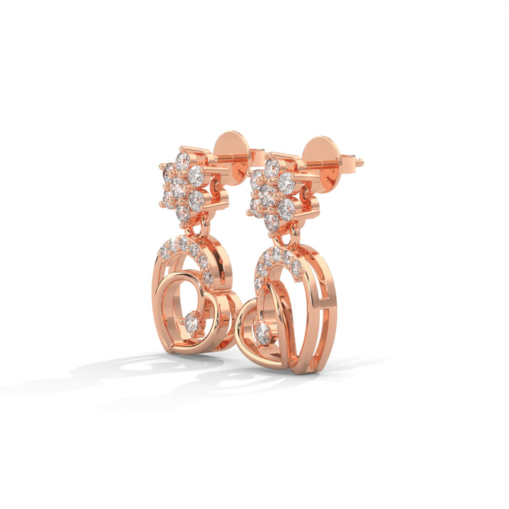 lab grown diamond | moissanite Jewellery Mazikeen Drop Heart Lab Grown Diamond OR Moissanite Earrings by Rabbito Jewels