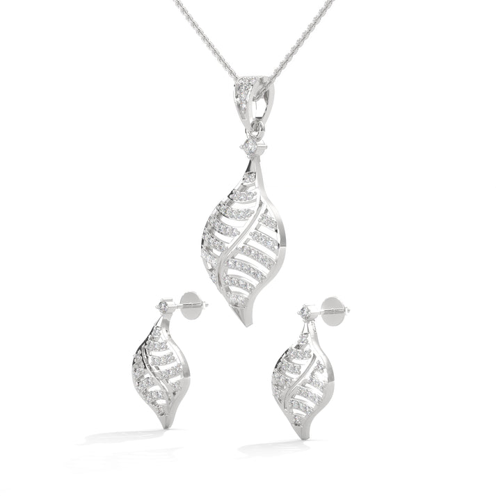 lab grown diamond | moissanite Jewellery Senco Leaf Lab Grown Diamond OR Moissanite Pendant by Rabbito Jewels