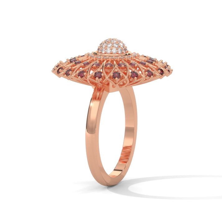 lab grown diamond | moissanite Jewellery Sunflower Daisy Lab Grown Diamond OR Moissanite Ring by Rabbito Jewels