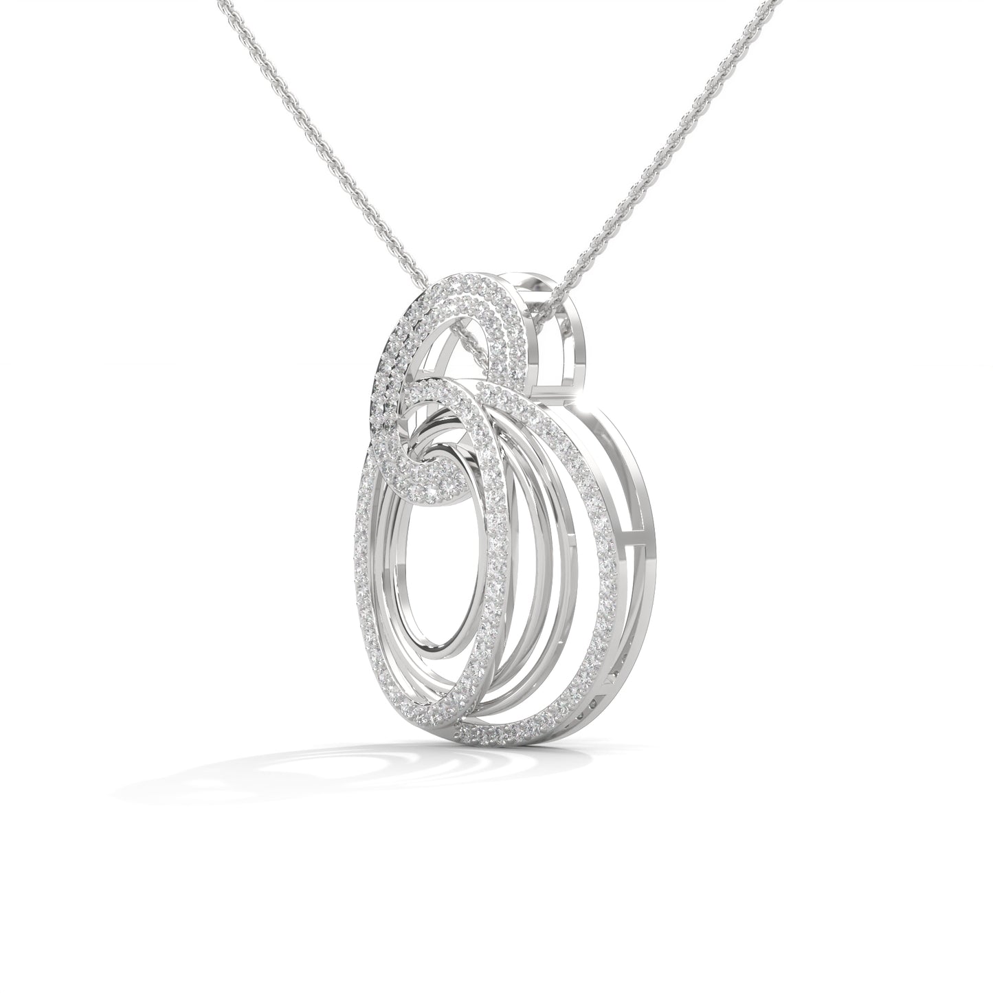 Whiriling Diamond Pendant