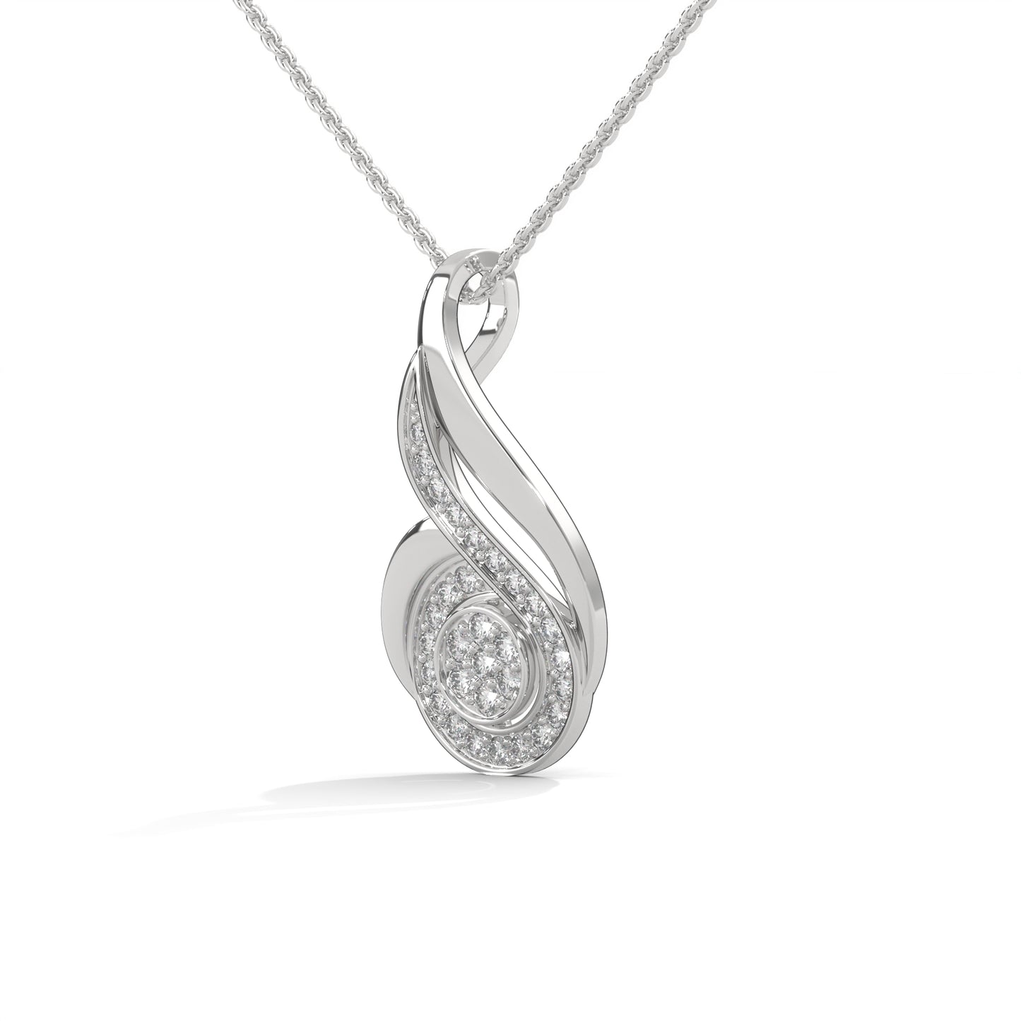 Swirl Diamond Pendant