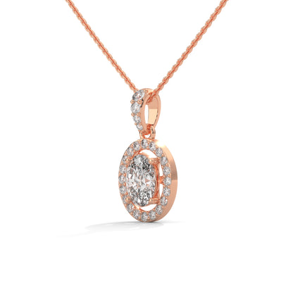 Classic Oval Diamond Pendant