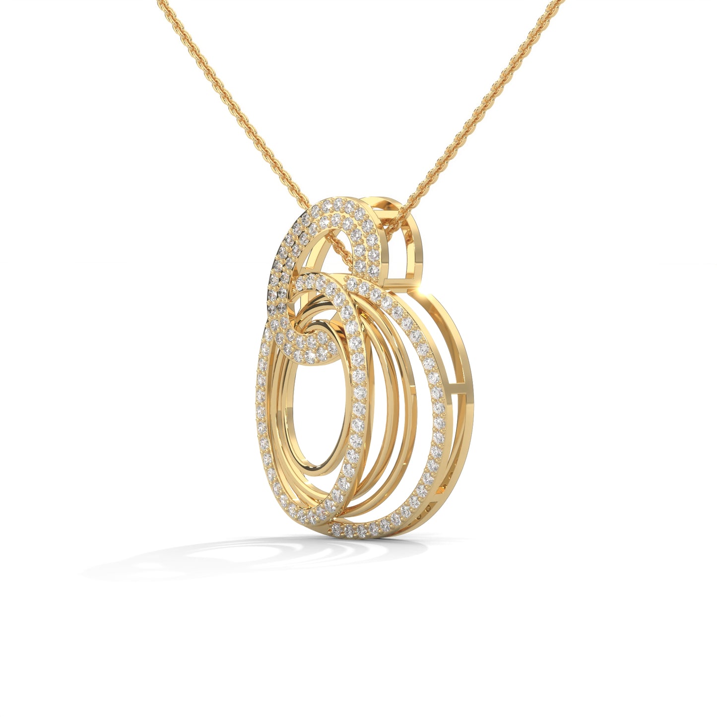 Whiriling Diamond Pendant