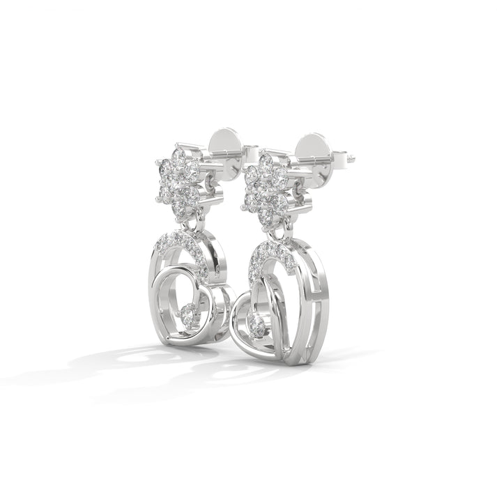 lab grown diamond | moissanite Jewellery Mazikeen Drop Heart Lab Grown Diamond OR Moissanite Earrings by Rabbito Jewels