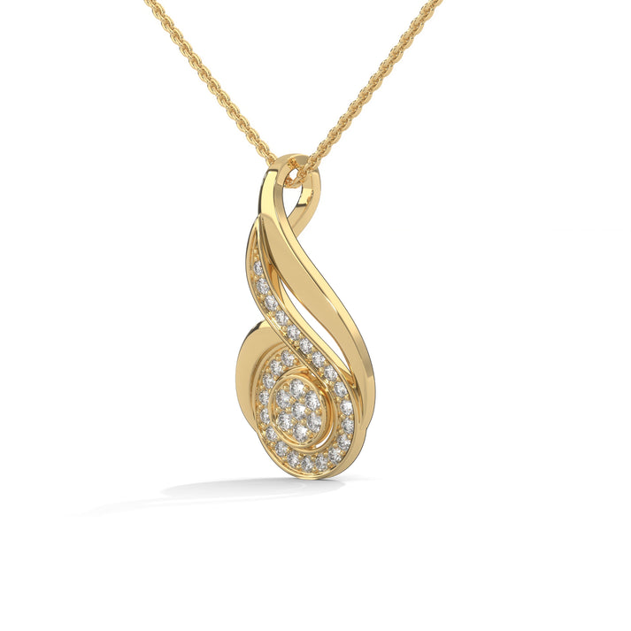 lab grown diamond | moissanite Jewellery Swirl Lab Grown Diamond OR Moissanite Pendant by Rabbito Jewels