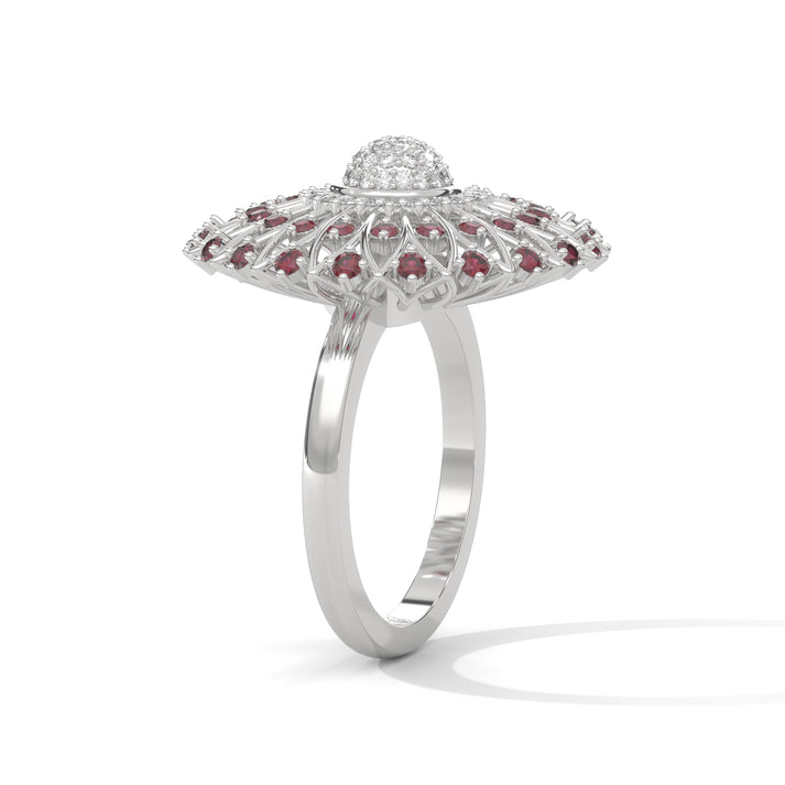 lab grown diamond | moissanite Jewellery Sunflower Daisy Lab Grown Diamond OR Moissanite Ring by Rabbito Jewels