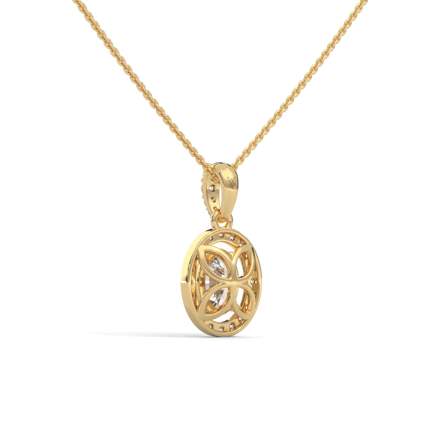 Classic Oval Diamond Pendant