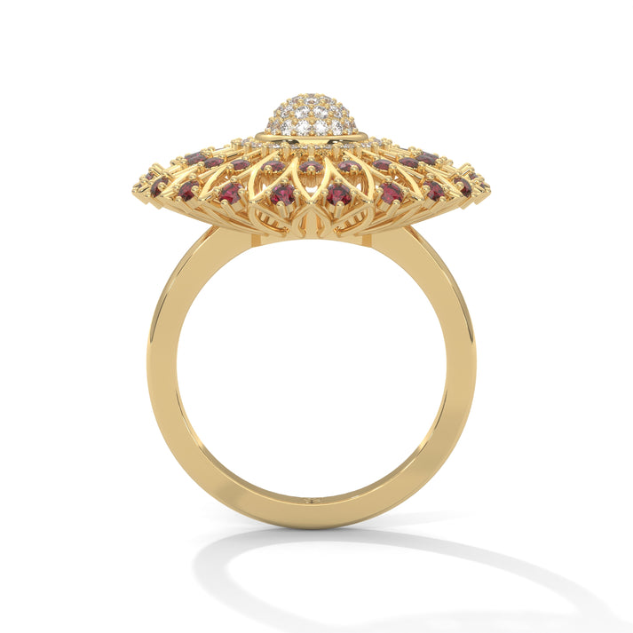 lab grown diamond | moissanite Jewellery Sunflower Daisy Lab Grown Diamond OR Moissanite Ring by Rabbito Jewels