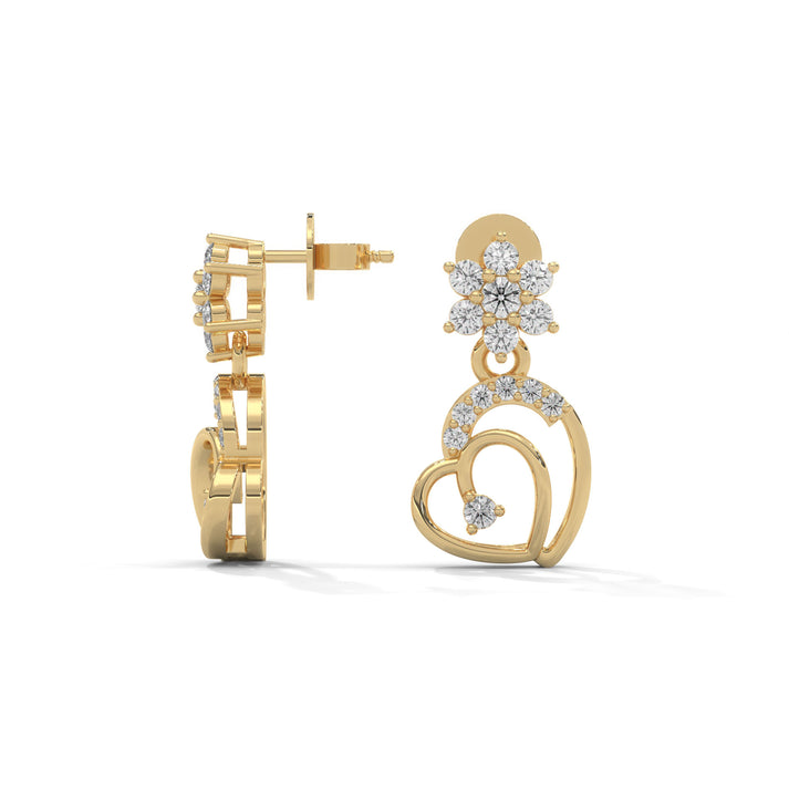 lab grown diamond | moissanite Jewellery Mazikeen Drop Heart Lab Grown Diamond OR Moissanite Earrings by Rabbito Jewels