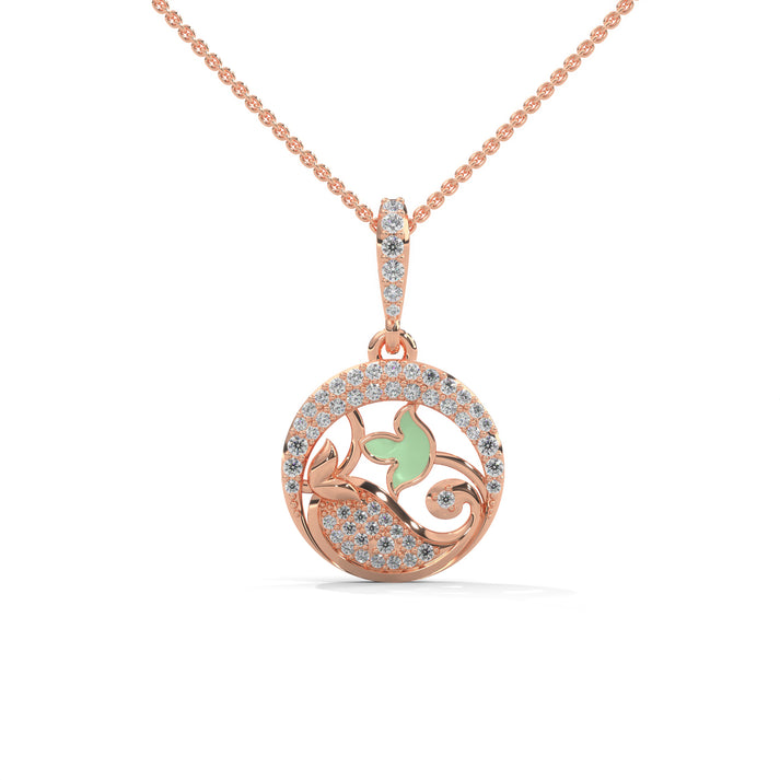 lab grown diamond | moissanite Jewellery Queenie Lab Grown Diamond OR Moissanite Pendant Rose Gold 18K by Rabbito Jewels