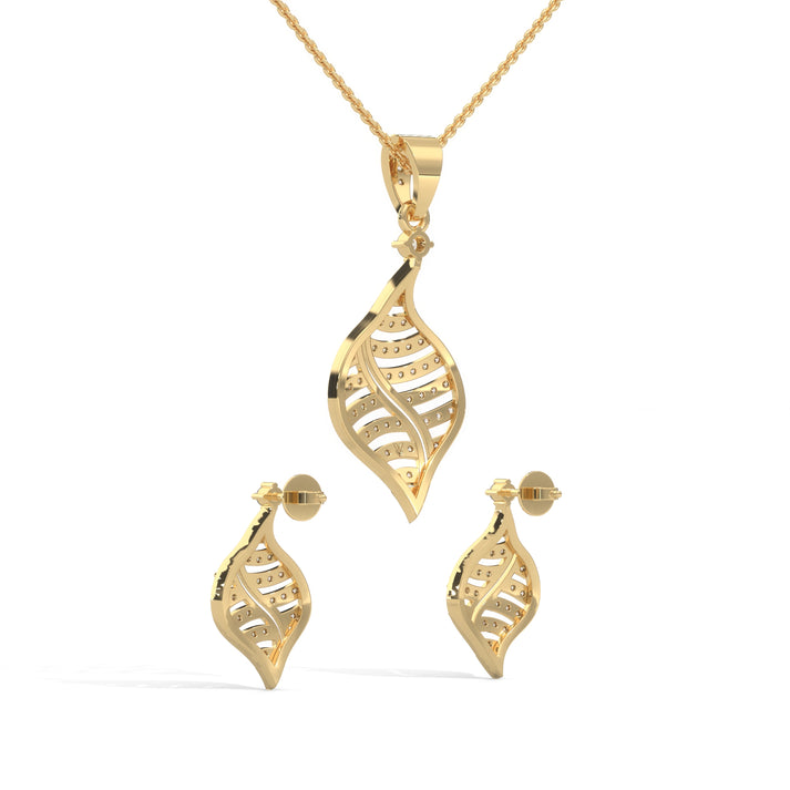 lab grown diamond | moissanite Jewellery Senco Leaf Lab Grown Diamond OR Moissanite Pendant by Rabbito Jewels