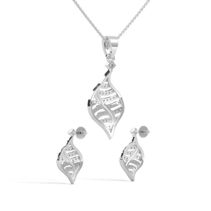 lab grown diamond | moissanite Jewellery Senco Leaf Lab Grown Diamond OR Moissanite Pendant by Rabbito Jewels
