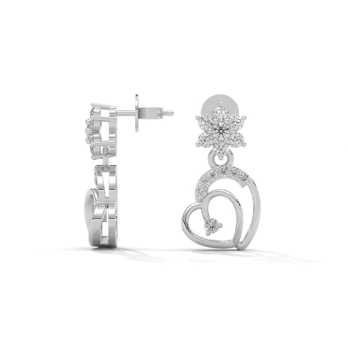lab grown diamond | moissanite Jewellery Mazikeen Drop Heart Lab Grown Diamond OR Moissanite Earrings by Rabbito Jewels