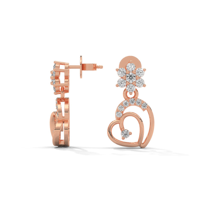 lab grown diamond | moissanite Jewellery Mazikeen Drop Heart Lab Grown Diamond OR Moissanite Earrings by Rabbito Jewels