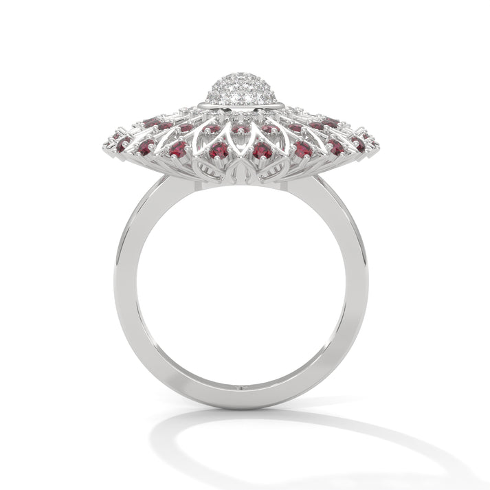 lab grown diamond | moissanite Jewellery Sunflower Daisy Lab Grown Diamond OR Moissanite Ring by Rabbito Jewels