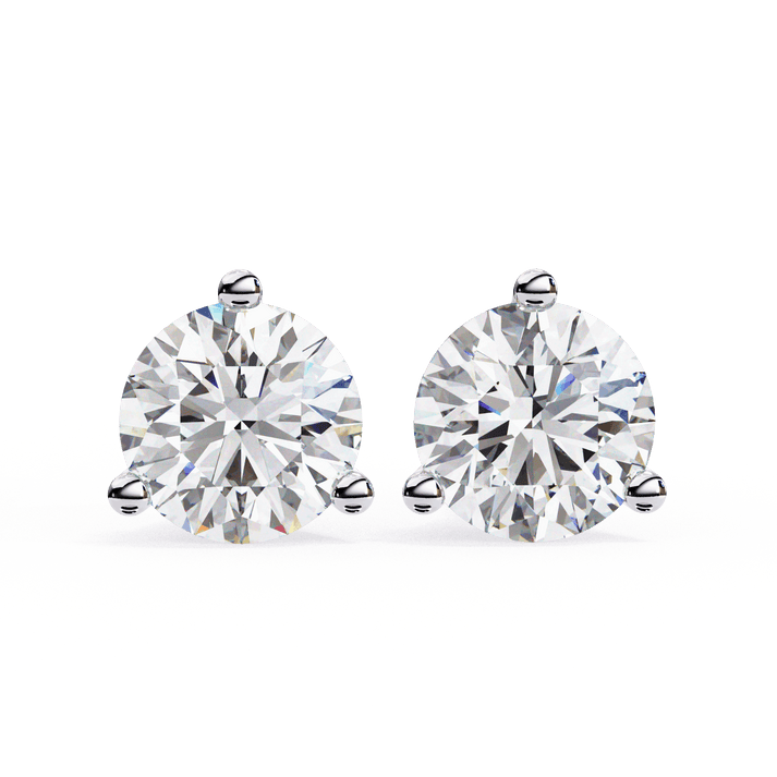 lab grown diamond | moissanite Jewellery Royal Whisper Lab Grown Diamond OR Moissanite Stud Earrings White Gold 18K by Rabbito Jewels