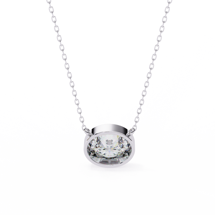lab grown diamond | moissanite Jewellery Gloria 0.76CT Oval Lab Grown Diamond OR Moissanite Pendant by Rabbito Jewels