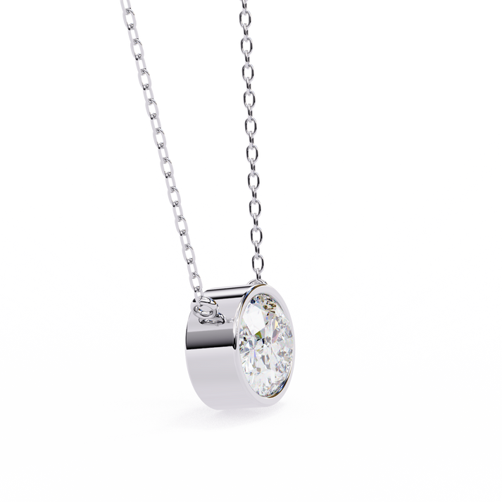 lab grown diamond | moissanite Jewellery Gloria 0.76CT Oval Lab Grown Diamond OR Moissanite Pendant by Rabbito Jewels