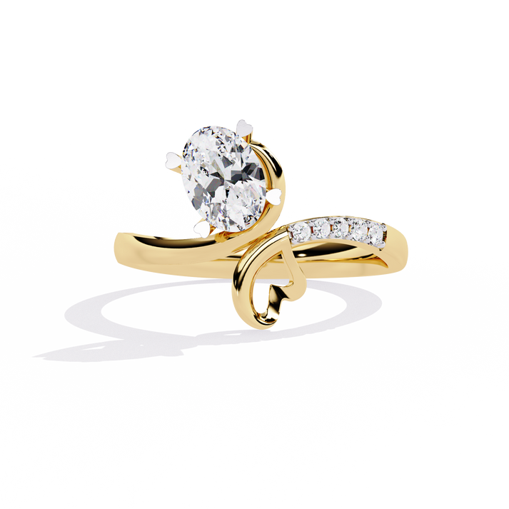 lab grown diamond | moissanite Jewellery Orcharsta Lab Grown Diamond OR Moissanite Ring Yellow Gold 14K by Rabbito Jewels