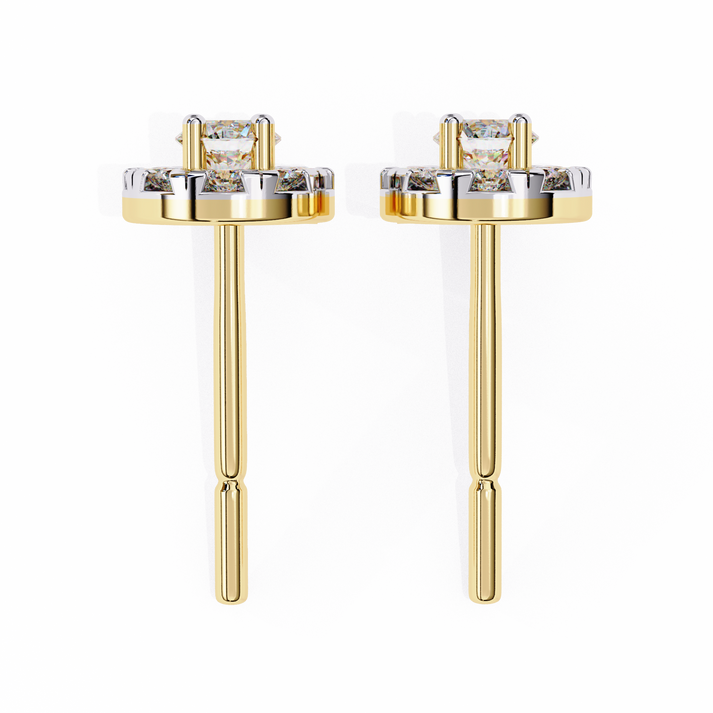 lab grown diamond | moissanite Jewellery Enchanted Forest Lab Grown OR Moissanite Halo Earrings by Rabbito Jewels