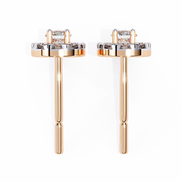 lab grown diamond | moissanite Jewellery Enchanted Forest Lab Grown OR Moissanite Halo Earrings by Rabbito Jewels