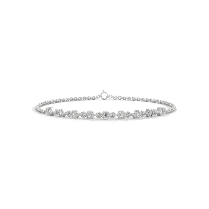lab grown diamond | moissanite Jewellery Opal Cop Lab Grown Diamond OR Moissanite Bracelet Silver by Rabbito Jewels