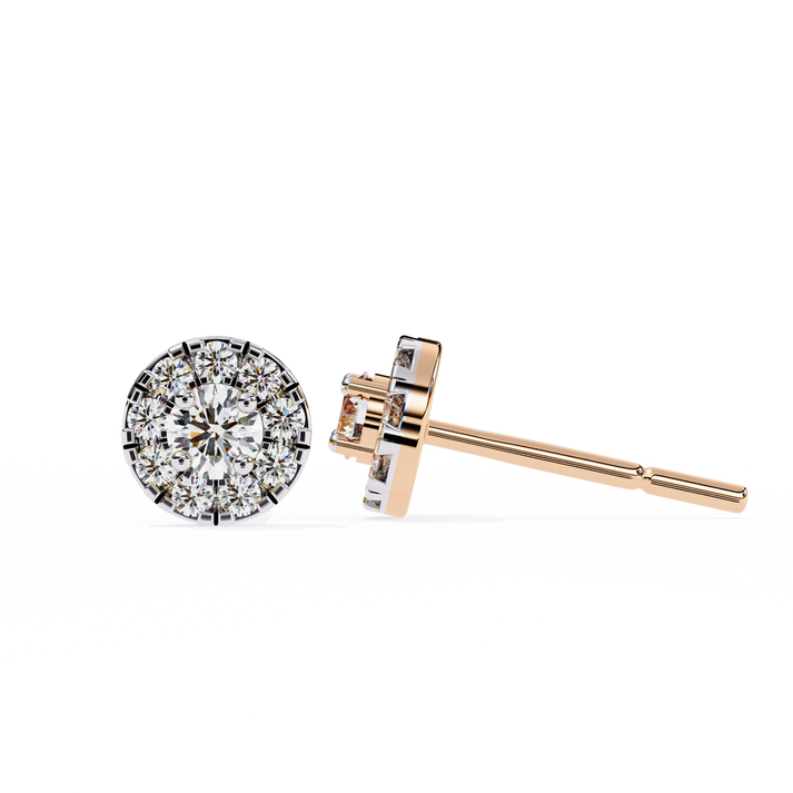 lab grown diamond | moissanite Jewellery Enchanted Forest Lab Grown OR Moissanite Halo Earrings by Rabbito Jewels