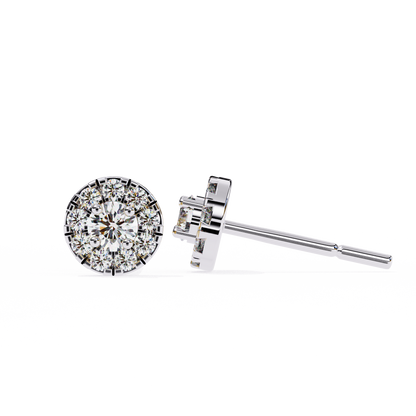 lab grown diamond | moissanite Jewellery Enchanted Forest Lab Grown OR Moissanite Halo Earrings by Rabbito Jewels
