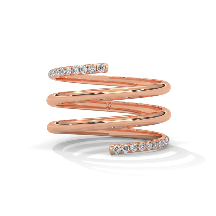 lab grown diamond | moissanite Jewellery Maryos Lab Grown Diamond OR Moissanite Ring Rose Gold 14K by Rabbito Jewels