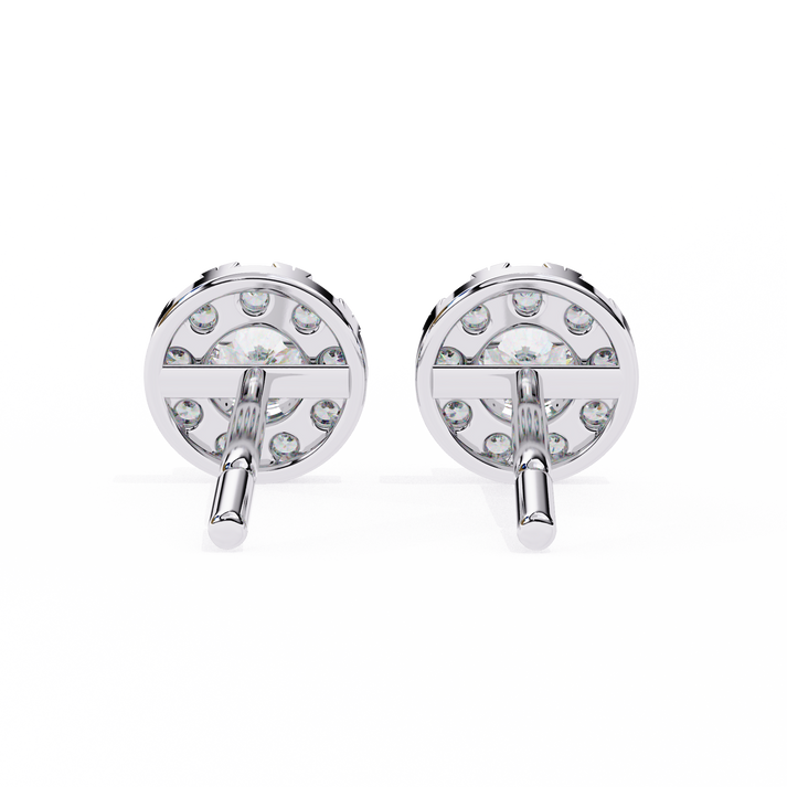 lab grown diamond | moissanite Jewellery Enchanted Forest Lab Grown OR Moissanite Halo Earrings by Rabbito Jewels