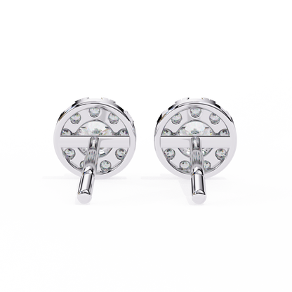 lab grown diamond | moissanite Jewellery Enchanted Forest Lab Grown OR Moissanite Halo Earrings by Rabbito Jewels