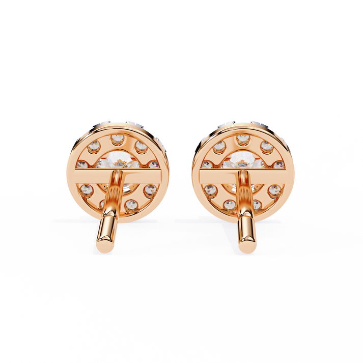 lab grown diamond | moissanite Jewellery Enchanted Forest Lab Grown OR Moissanite Halo Earrings by Rabbito Jewels