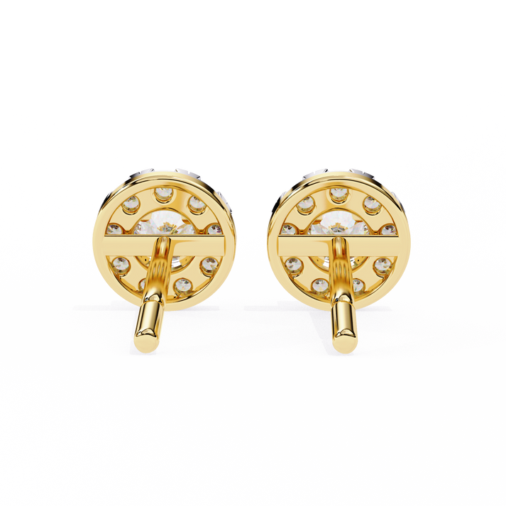 lab grown diamond | moissanite Jewellery Enchanted Forest Lab Grown OR Moissanite Halo Earrings by Rabbito Jewels