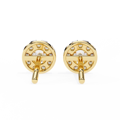 lab grown diamond | moissanite Jewellery Enchanted Forest Lab Grown OR Moissanite Halo Earrings by Rabbito Jewels
