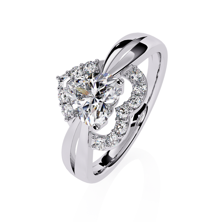 lab grown diamond | moissanite Jewellery Berafia Heart Lab Grown Diamond OR Moissanite Ring by Rabbito Jewels