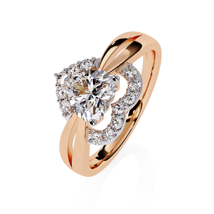 lab grown diamond | moissanite Jewellery Berafia Heart Lab Grown Diamond OR Moissanite Ring by Rabbito Jewels