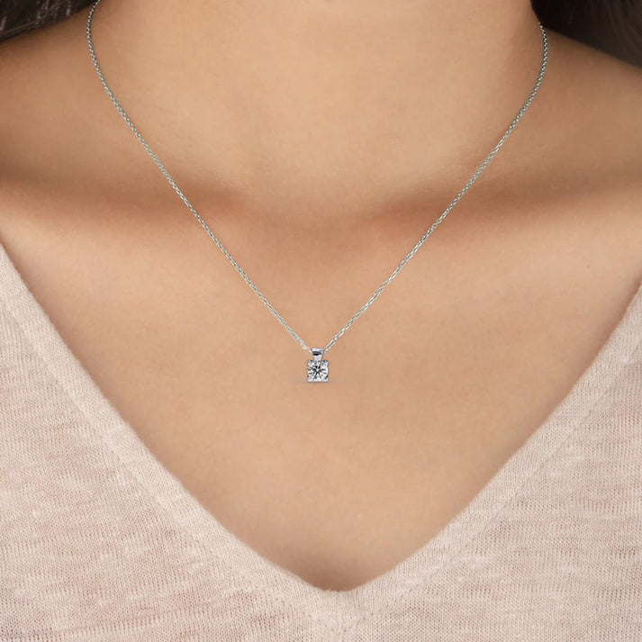 lab grown diamond | moissanite Jewellery Inddus 2.18CT Round Lab Grown Diamond OR Moissanite Pendant by Rabbito Jewels