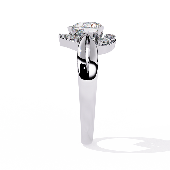 lab grown diamond | moissanite Jewellery Berafia Heart Lab Grown Diamond OR Moissanite Ring by Rabbito Jewels