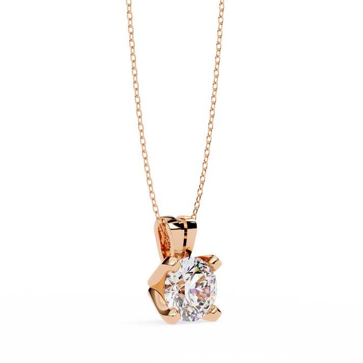 lab grown diamond | moissanite Jewellery Inddus 2.18CT Round Lab Grown Diamond OR Moissanite Pendant by Rabbito Jewels