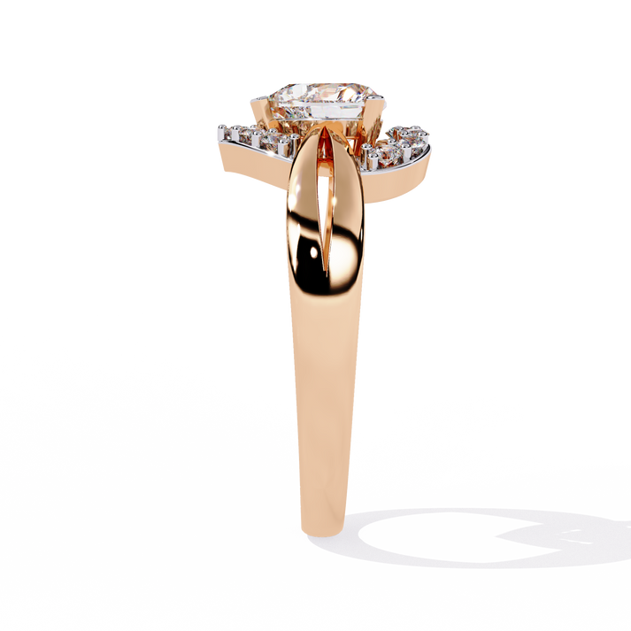 lab grown diamond | moissanite Jewellery Berafia Heart Lab Grown Diamond OR Moissanite Ring by Rabbito Jewels